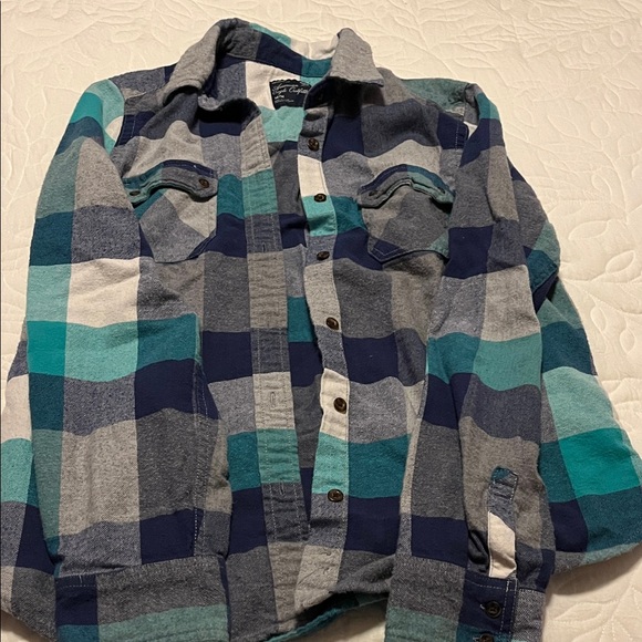 3 American Eagle Outfitters Flannel Shirts - Picture 6 of 7